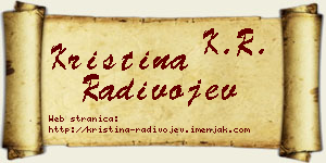 Kristina Radivojev vizit kartica